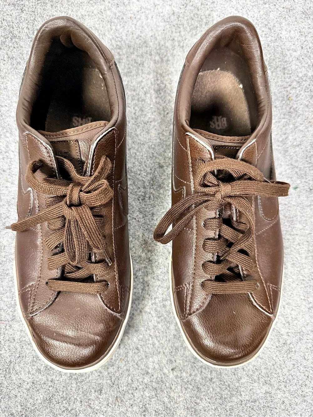 Nike Sweet Classic Blazer Low Sneakers Brown Leather White Swoosh US 8.5